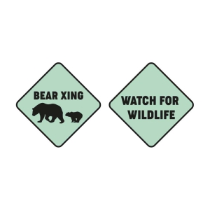 Bear Xing and Watch for Wildlife SVG Cut File Wild & Jungle Animals SVG