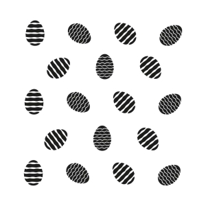 Black Easter Egg Pattern SVG Cut & Clipart File Easter Day SVG