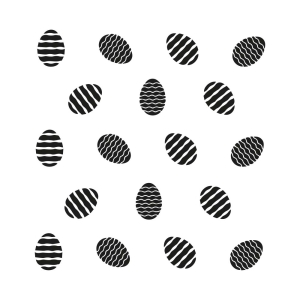 Black Easter Egg Pattern SVG Cut & Clipart File Easter Day SVG