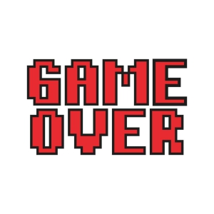 Game Over Retro Lettering SVG Cut File Gaming