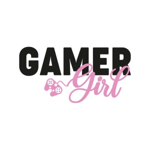 Gamer Girl with Controller SVG Cut File Gaming