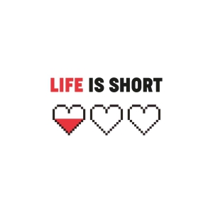 Life is Short Heart SVG Cut File, Instant Download T-shirt SVG