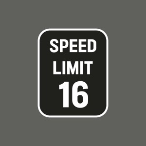 Speed Limit 16 Roadsign SVG Cut File Street Signs