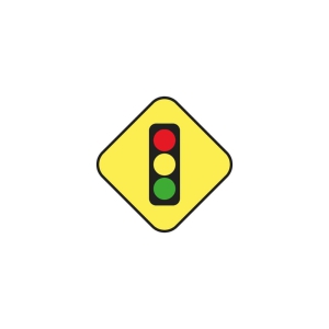 Yellow Traffic Light Sign SVG Cut File Street Signs