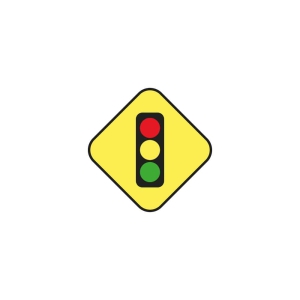 Yellow Traffic Light Sign SVG Cut File Street Signs