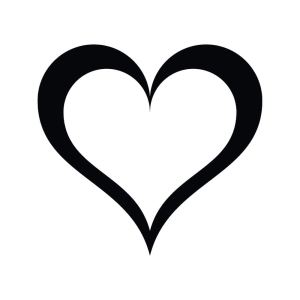Basic Heart Outline SVG, Heart Love SVG Clipart Valentine's Day SVG