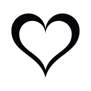Basic Heart Outline SVG, Heart Love SVG Clipart Valentine's Day SVG