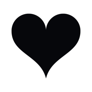 Simple Black Heart SVG Cut & Clipart File Valentine's Day SVG
