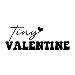 Tiny Valentine SVG, Baby Shirt SVG Cut File Valentine's Day SVG