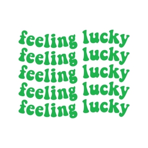Feeling Lucky Shirt SVG, Wavy Text SVG Vector Files St Patrick's Day SVG