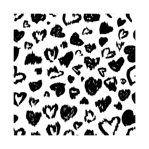 Black Brush Hearts Pattern SVG Cut File Background Patterns