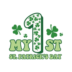 My 1st St Patrick's Day SVG, Baby Onesie SVG Vector Files St Patrick's Day SVG