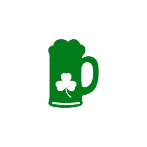 Beer Glass with Shamrock SVG, Clover Leaf SVG St Patrick's Day SVG
