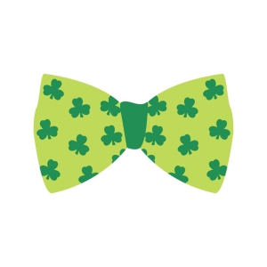 Bow Shamrock SVG Cut File, Irish SVG Vector Files St Patrick's Day SVG