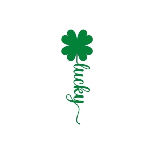 Lucky Shamrock SVG File, Clover Leaf SVG Instant Download St Patrick's Day SVG