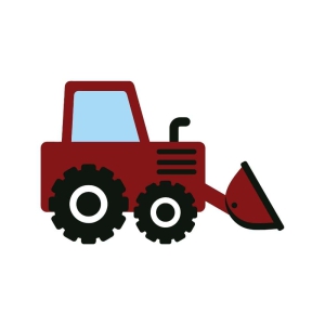 Red Farm Tractor SVG Cut & Clipart File 