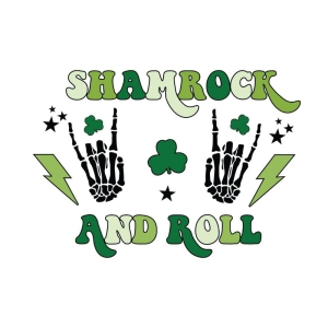Shamrock and Roll SVG Design, Funny St Patrick's SVG St Patrick's Day SVG