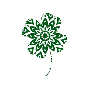 Shamrock Mandala SVG Design, Clover Leaf Vector Files St Patrick's Day SVG