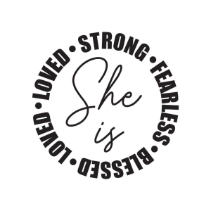 She Is Strong Fearless Blessed SVG T-shirt SVG
