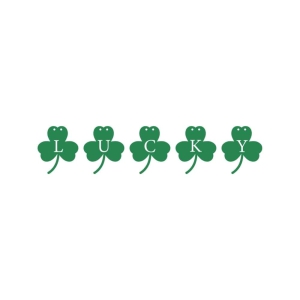 Lucky Shamrock Banner SVG, Clover Leaf Instant Download St Patrick's Day SVG