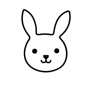 Basic Bunny Face SVG Cut File Easter Day SVG