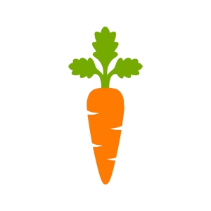 Basic Carrot SVG Cut File, Easter Carrot SVG Fruits and Vegetables SVG