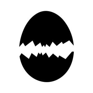 Easter Cracked Egg SVG File, Black Easter Eggs Clipart Easter Day SVG