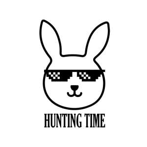 Easter Hunting Time SVG Cut File, Cool Bunny SVG Easter Day SVG