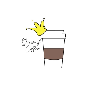 Queen of Coffee SVG, Coffee Lover SVG Design Coffee and Tea SVG