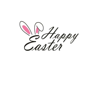 Happy Easter with Colorful Bunny Ears SVG Easter Day SVG