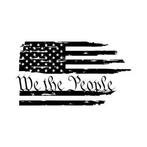 We the People SVG with Distressed American Flag USA SVG