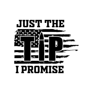 Just the Tip I Promise SVG, Distressed American Flag SVG USA SVG