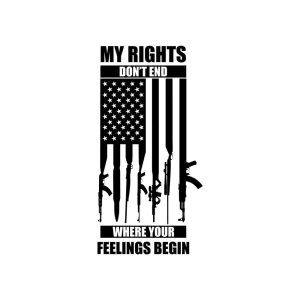 My Rights Don't End SVG, Where Your Feelings Begin USA SVG