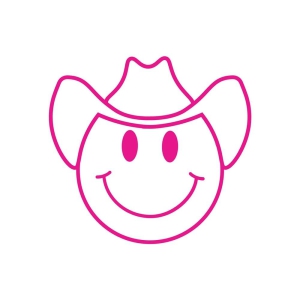 Cowboy Emoji SVG, Smiley Face SVG Cut File Icon SVG