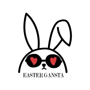 Gangsta Bunny SVG, Easter Day SVG Cut File Easter Day SVG