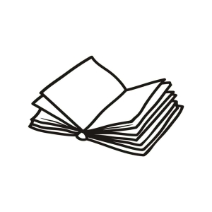 Open Book SVG Cut & Clipart Files Education