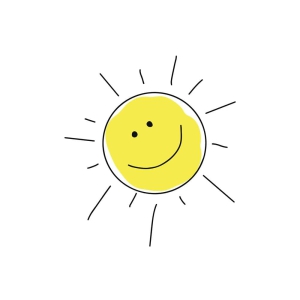 Smiling Sun SVG Cut and Clipart File Summer SVG