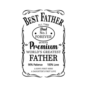 Best Father Jack Daniels SVG, Best Dad SVG Father's Day SVG