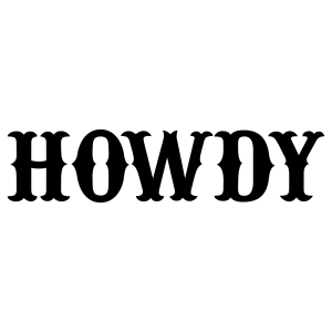 Howdy SVG, Black Howdy SVG Design USA SVG
