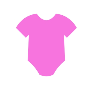 Pink Girl Onesie SVG, Baby Clothes Vector Files Instant Download Baby SVG