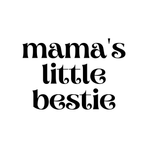 Mama Little Bestie SVG, Baby Onesie Vector Instant Download Baby SVG