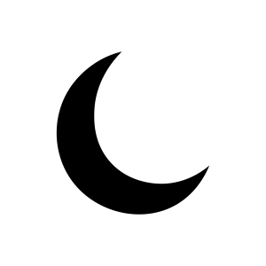 Basic Crescent Moon SVG Cut File, Instant Download Icon SVG