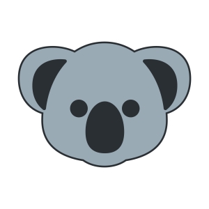 Koala Face SVG, Koala SVG Cut File Instant Download Wild & Jungle Animals SVG