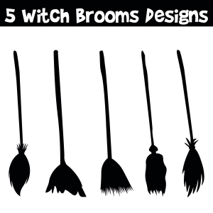 Halloween Broom Stick Bundle SVG, Witch Broomstick Bundle Halloween SVG