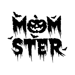 Momster with Pumpkin and Bats SVG, Instant Download Special Day SVG