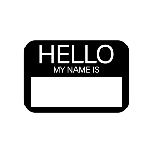 Hello My Name Is SVG, Name Tag SVG Instant Download Icon SVG
