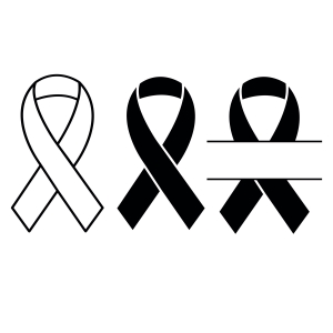 Ribbon SVG Bundle, Cancer Ribbon Clipart SVG Instant Download Cancer Day