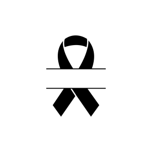 Monogram Ribbon SVG, Cancer Ribbon SVG Cut File Cancer Day