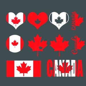 Canada Flag SVG Bundle, Canada Day SVG, Maple Leaf Bundle Vector Files Flag SVG