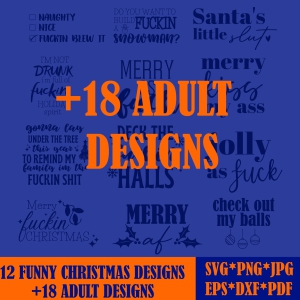 Funny Christmas SVG Bundle, Adult Christmas Funny Sayings SVG Bundle Christmas SVG